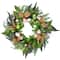 22" Easter Egg & Burlap Ribbon Mixed Foliage Twig Wreath